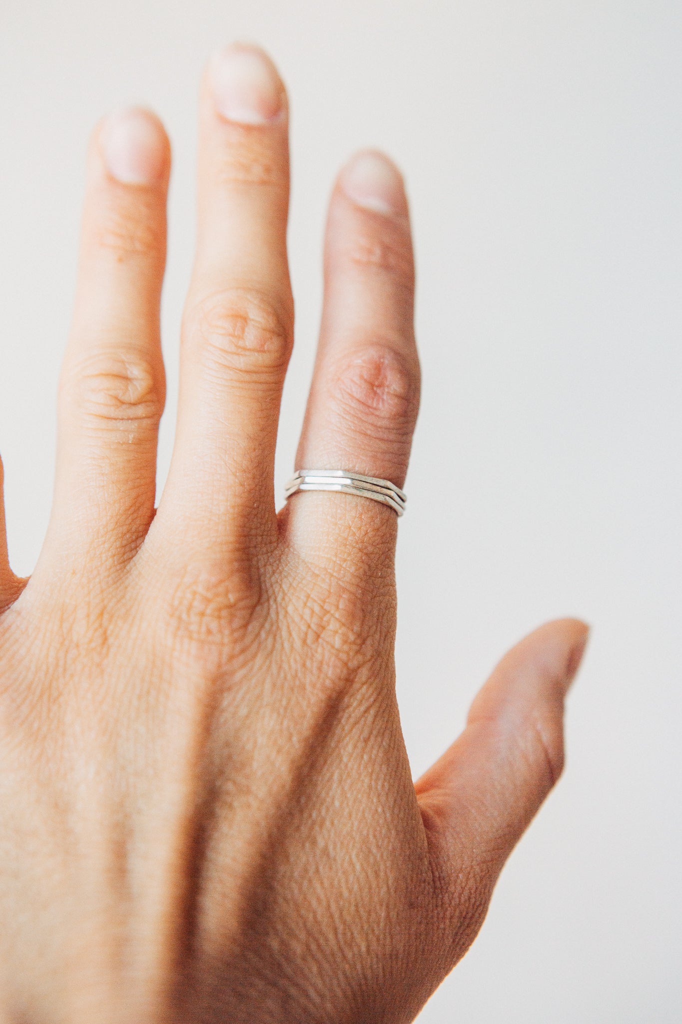 Silver Delicate Stacked Ring Sets
