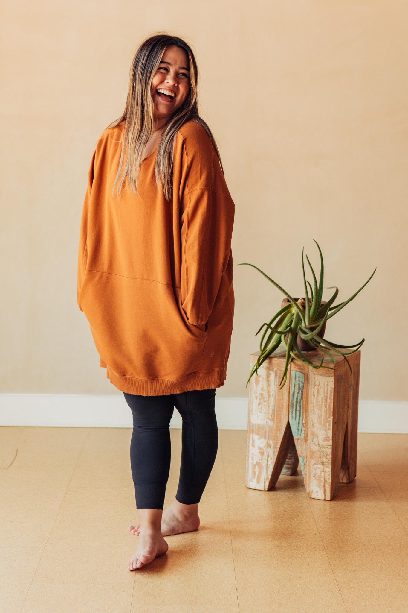 Bounce Pass Pullover - Russet Orange