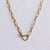 Stainless steel D-chain necklace with open heart closure