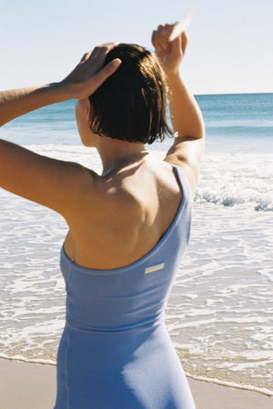 WAFFLE BODYSUIT - OCEAN BLUE