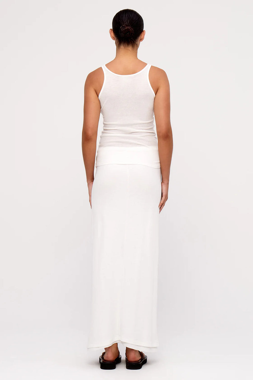 ZULU & ZEPHYR RIB HEMP JERSEY TANK - WHITE