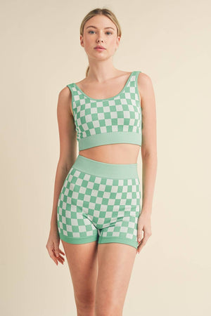 Checkmate Cropped Two Piece