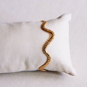 Bangle wave print - gold