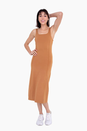 Venice Square Neck Body Con Midi Dress