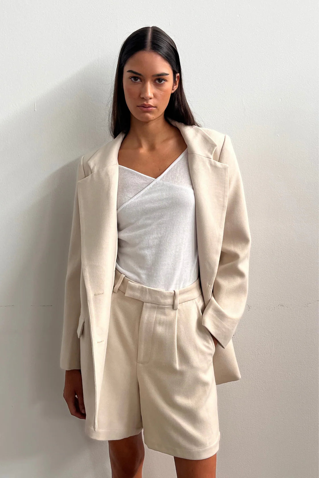 ZULU & ZEPHYR R HUSK RELAXED TAILORED TWILL BLAZER