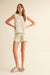 Striped Crochet Tank and Shorts Set