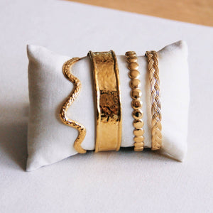 Bangle wave print - gold