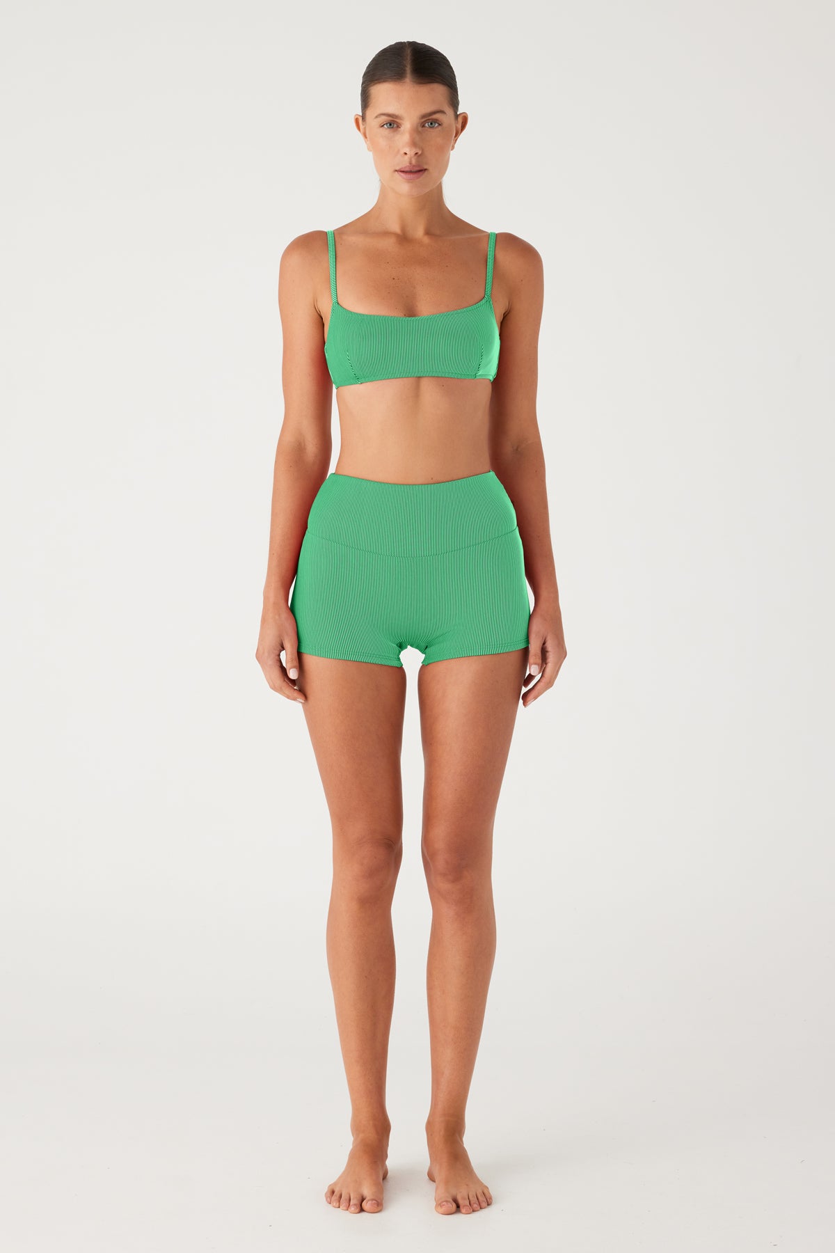 ZULU & ZEPHYR SS BOY SHORT  - PARROT GREEN