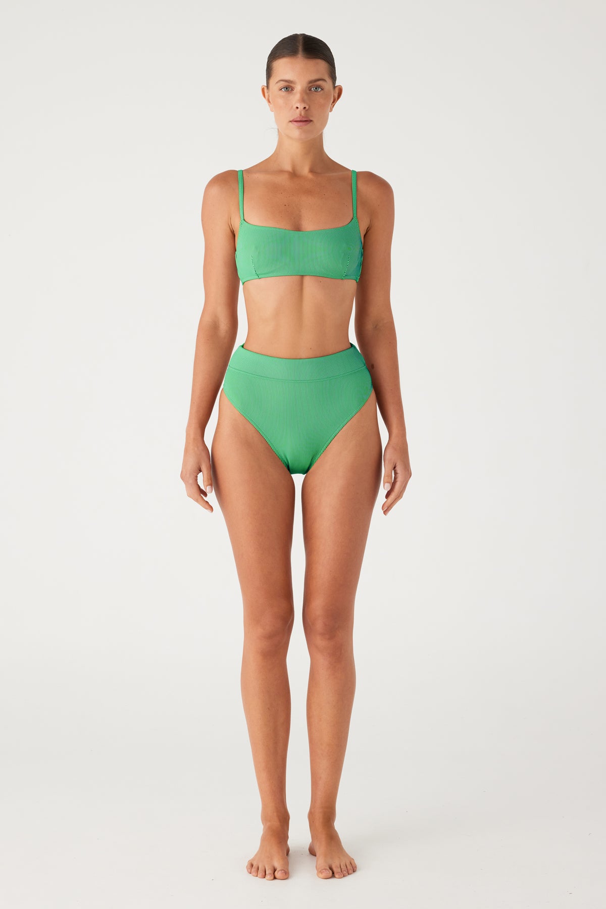 ZULU & ZEPHYR SS HIGH WAISTED BRIEF  - PARROT GREEN