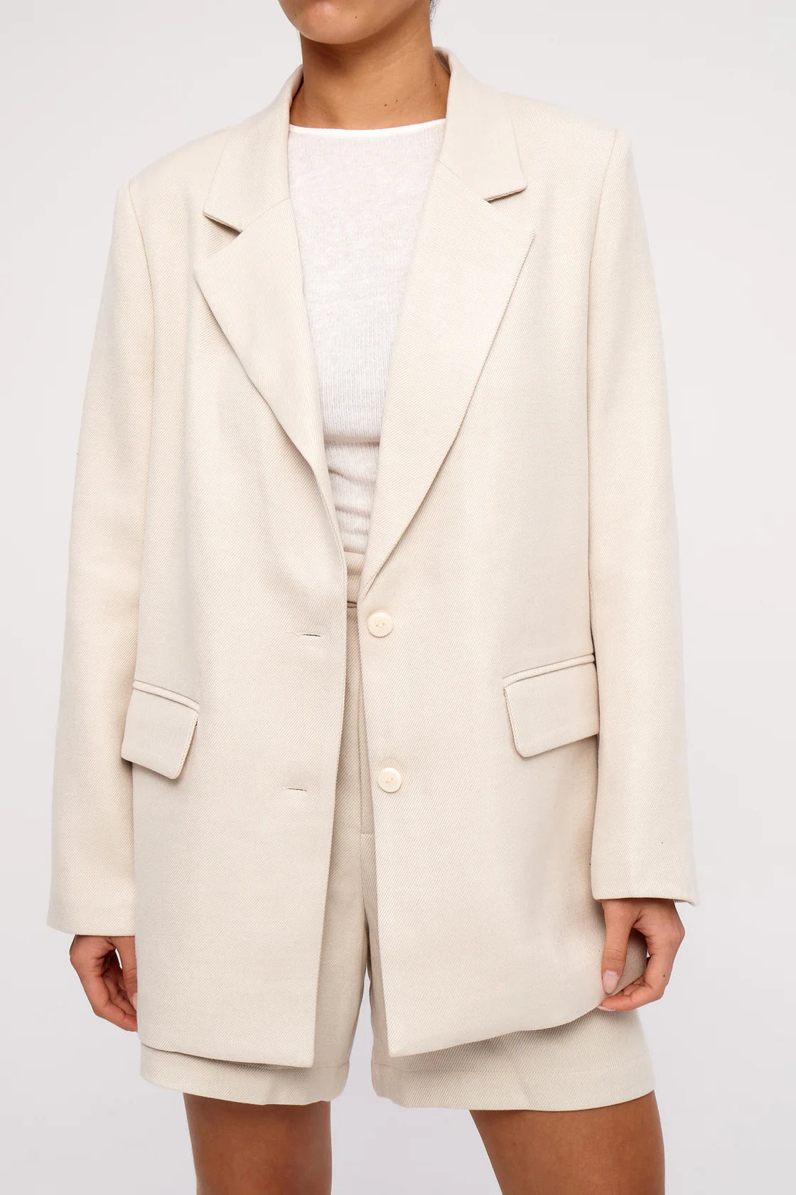 ZULU & ZEPHYR R HUSK RELAXED TAILORED TWILL BLAZER