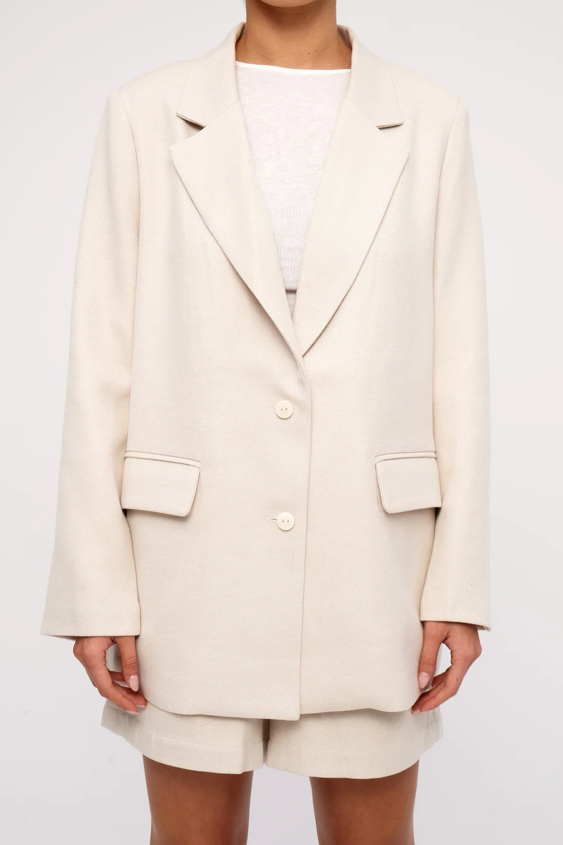ZULU & ZEPHYR R HUSK RELAXED TAILORED TWILL BLAZER