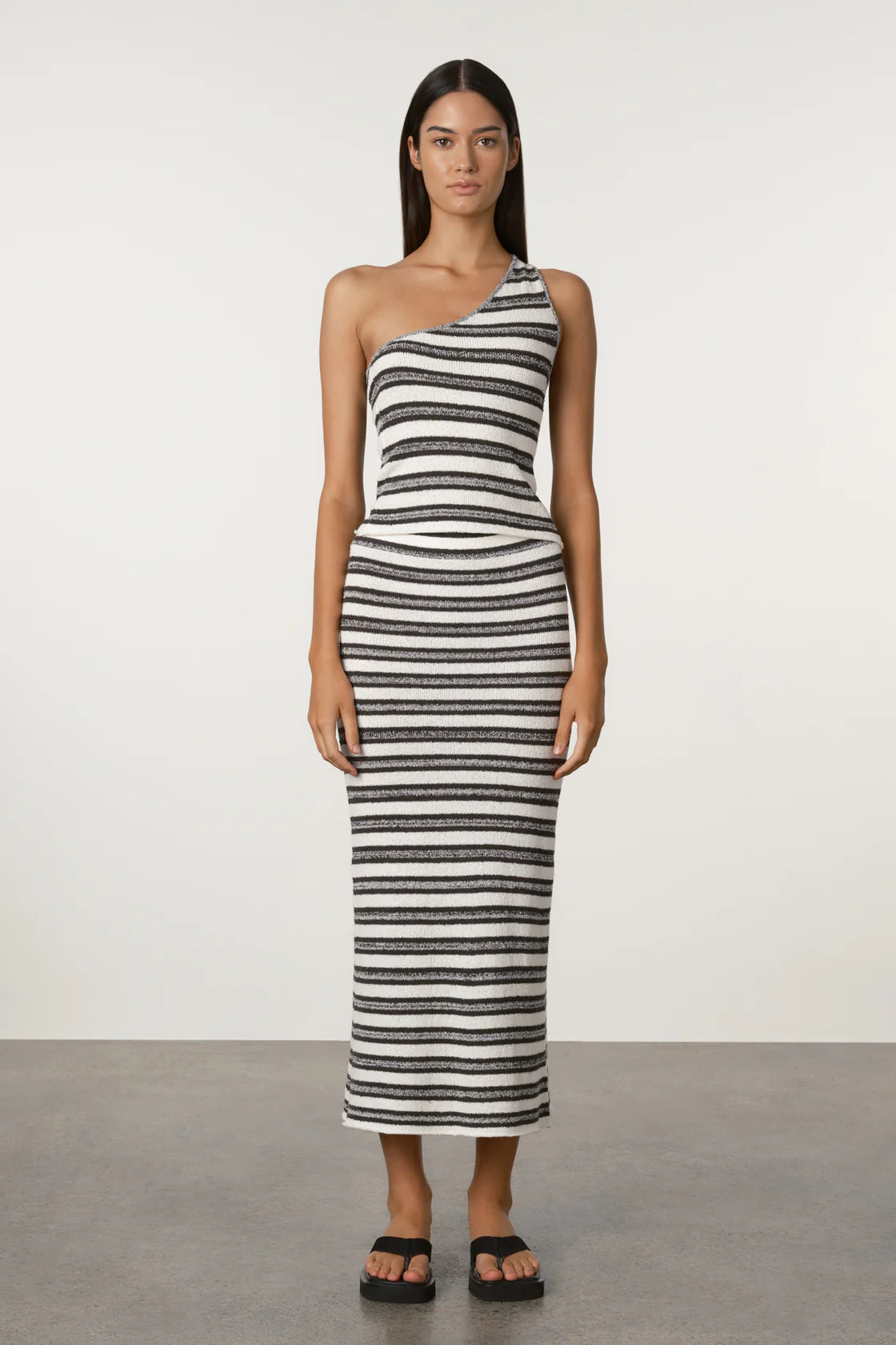 ZULU & ZEPHYR MARLE STRIPE TEXTURED KNIT SKIRT