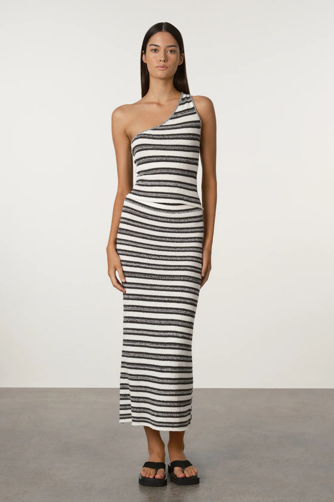 ZULU & ZEPHYR MARLE STRIPE TEXTURED KNIT SKIRT