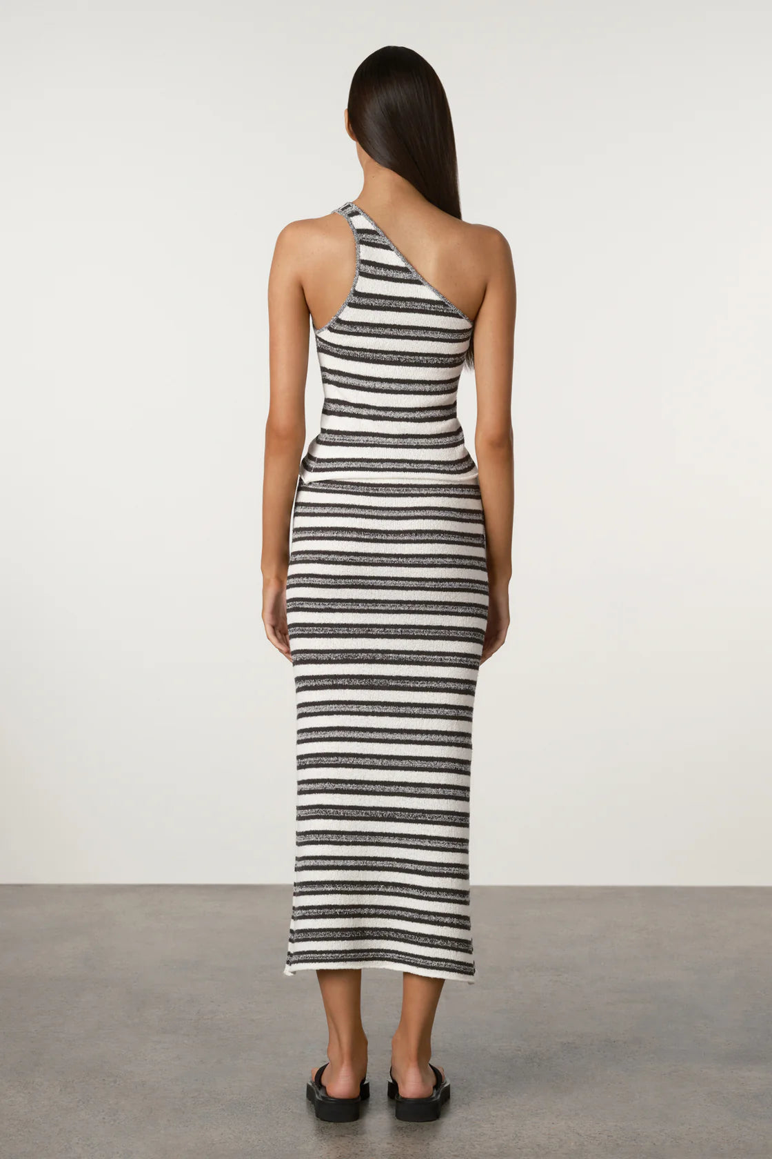 ZULU & ZEPHYR MARLE STRIPE TEXTURED KNIT SKIRT