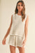 Striped Crochet Tank and Shorts Set