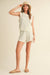 Striped Crochet Tank and Shorts Set