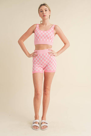 Checkmate Cropped Two Piece