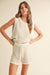 Striped Crochet Tank and Shorts Set