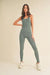 Sage Seamless Strappy Back Essential Jumpsuit