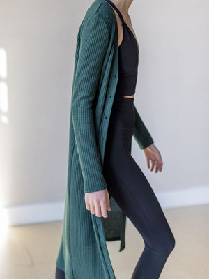 Your Line Waffle Duster - Forest Green
