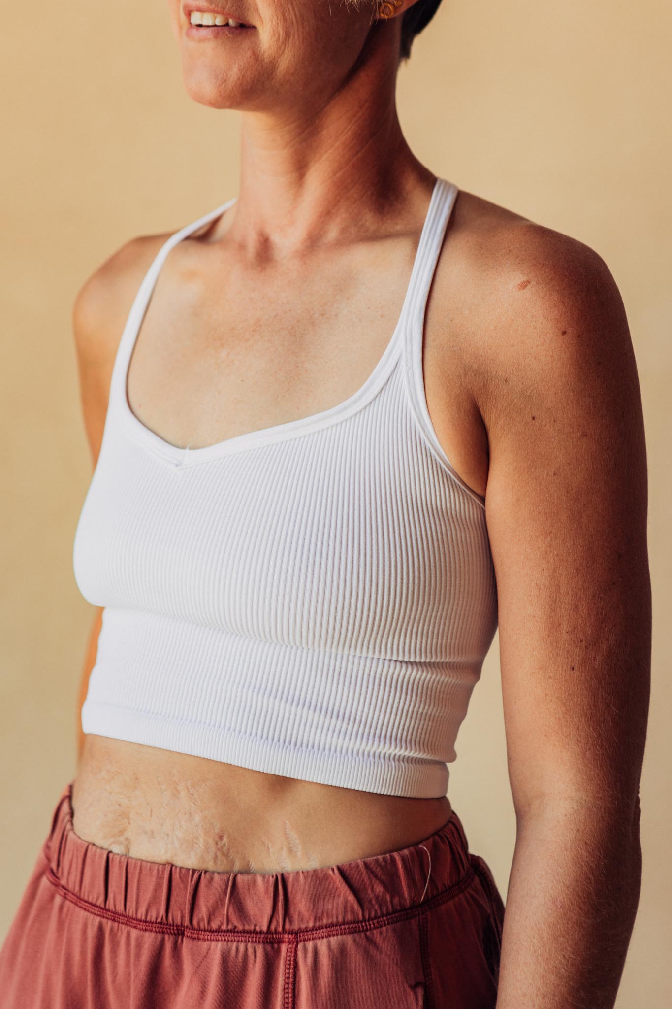 Happiness Runs Sweetheart Crop Tank