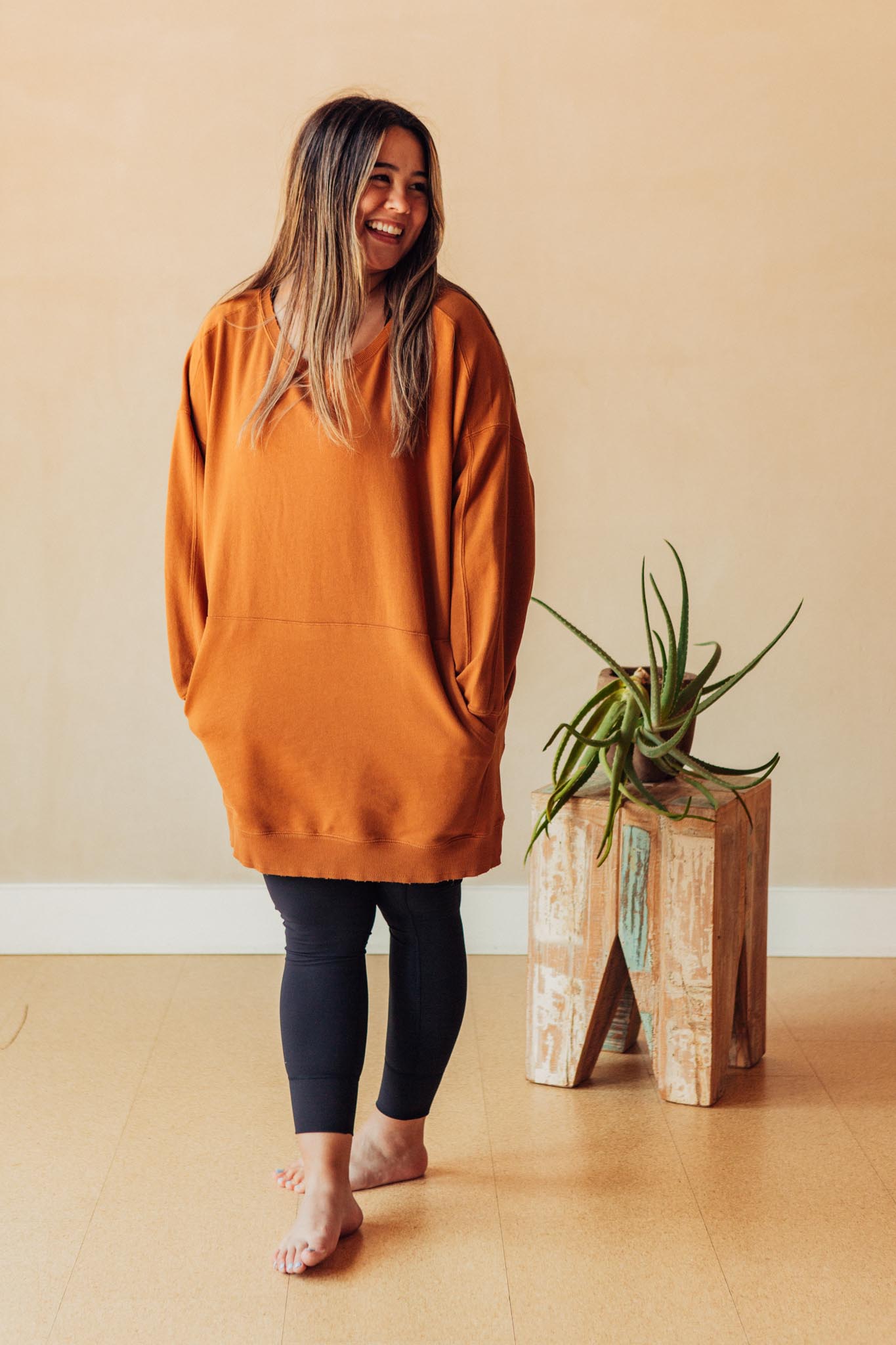Bounce Pass Pullover - Russet Orange
