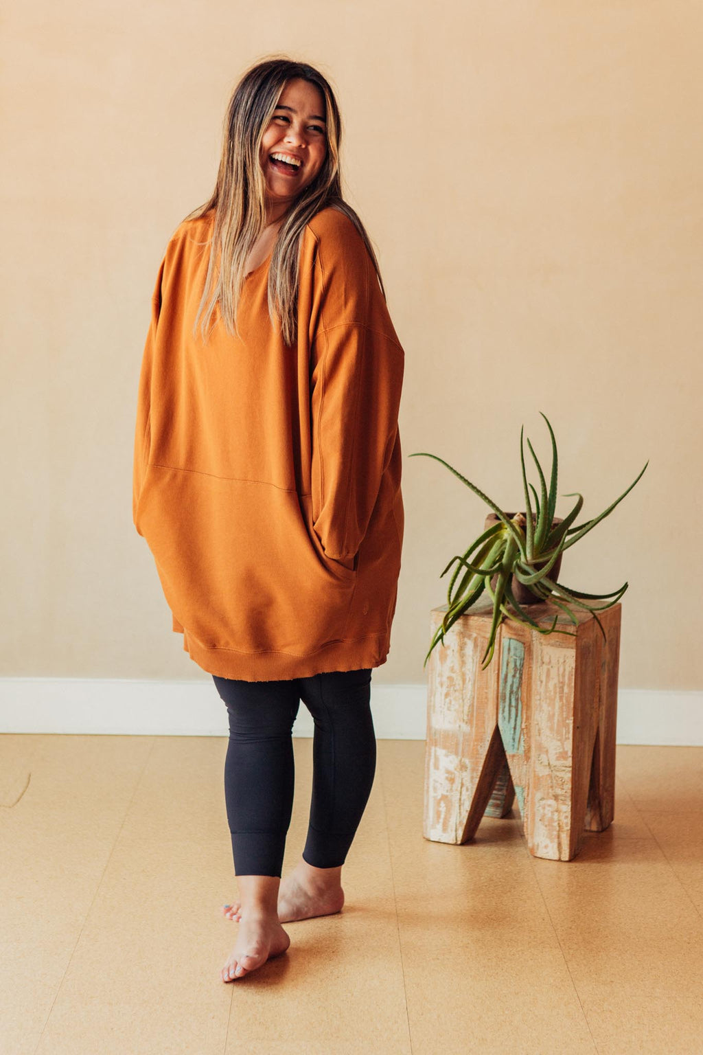 Bounce Pass Pullover - Russet Orange